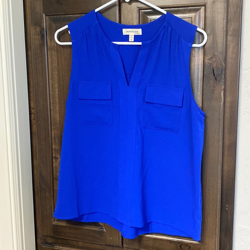 NWOT- Never worn- Blue dressy tank purchased at a boutique- M